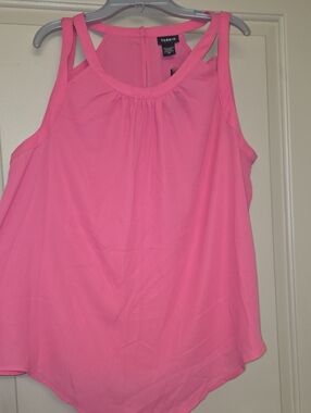torrid Bright Pink Double-Strap Scoop Neck Tank